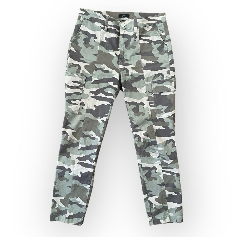 J CREW Womens Vintage Straight Cargo Denim Pants Straight Leg Camouflage size 28